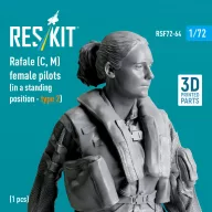   ResKit Models Rafale (C, M) female pilot (in a standing position - type 2) (1 pcs) (3D Printed) 1:72 (RSF72-0064)