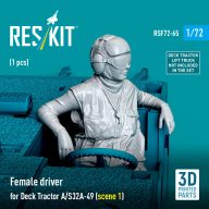   ResKit Models Female driver for Deck Tractor A/S32A-49 (scene 1) (1 pcs) (3D Printed) 1:72 (RSF72-0065)