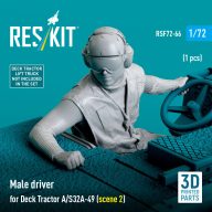   ResKit Models Male driver for Deck Tractor A/S32A-49 (scene 2) (1 pcs) (3D Printed) 1:72 (RSF72-0066)