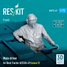ResKit Models Male driver for Deck Tractor A/S32A-49 (scene 3) (1 pcs) (3D Printed) 1:72 (RSF72-0067)