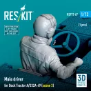 ResKit Models Male driver for Deck Tractor A/S32A-49 (scene 3) (1 pcs) (3D Printed) 1:72 (RSF72-0067)
