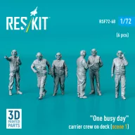   ResKit Models One busy day carrier crew on deck (scene 1) (6 pcs) (3D Printed) 1:72 (RSF72-0068)