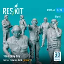 ResKit Models One busy day carrier crew on deck (scene 1) (6 pcs) (3D Printed) 1:72 (RSF72-0068)