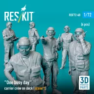   ResKit Models One busy day carrier crew on deck (scene 1) (6 pcs) (3D Printed) 1:72 (RSF72-0068)