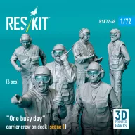   ResKit Models One busy day carrier crew on deck (scene 1) (6 pcs) (3D Printed) 1:72 (RSF72-0068)