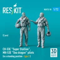  ResKit Models CH-53E Super Stallion, MH-53E Sea dragon pilots (in a standing position - type 2) (2 pcs) (3D Printed) 1:72 (RSF72-0070)