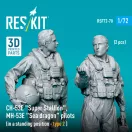 ResKit Models CH-53E Super Stallion, MH-53E Sea dragon pilots (in a standing position - type 2) (2 pcs) (3D Printed) 1:72 (RSF72-0070)