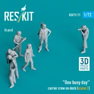   ResKit Models One busy day carrier crew on deck (scene 2) (6 pcs) (3D Printed) 1:72 (RSF72-0071)