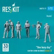   ResKit Models One busy day carrier crew on deck (scene 2) (6 pcs) (3D Printed) 1:72 (RSF72-0071)
