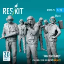 ResKit Models One busy day carrier crew on deck (scene 2) (6 pcs) (3D Printed) 1:72 (RSF72-0071)