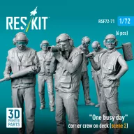   ResKit Models One busy day carrier crew on deck (scene 2) (6 pcs) (3D Printed) 1:72 (RSF72-0071)