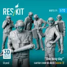 ResKit Models One busy day carrier crew on deck (scene 2) (6 pcs) (3D Printed) 1:72 (RSF72-0071)