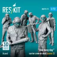   ResKit Models One busy day carrier crew on deck (scene 2) (6 pcs) (3D Printed) 1:72 (RSF72-0071)