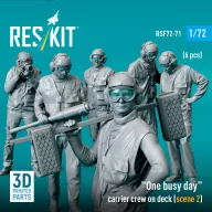   ResKit Models One busy day carrier crew on deck (scene 2) (6 pcs) (3D Printed) 1:72 (RSF72-0071)