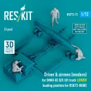 ResKit Models Driver & airmen (modern) (3 pcs) (MHU-83 D/E lift truck LOWER loading position for RSK72-0008) (3D Printed) 1:72 (RSF72-0072)
