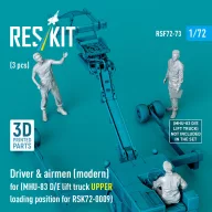   ResKit Models Driver & airmen (modern) (3 pcs) (MHU-83 D/E lift truck UPPER loading position for RSK72-0009) (3D Printed) 1:72 (RSF72-0073)