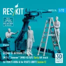 ResKit Models Driver & airmen (1960+) (3 pcs) (MJ-4 Jammer (MHU-83 B/E) Early lift truck for RSK72-0006 & for RSK72-0007) (scene 1) (3D Printed) 1:72 (RSF72-0074)