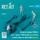 ResKit Models Driver & airmen (1960+) (3 pcs) (MJ-4 Jammer (MHU-83 B/E) Early lift truck for RSK72-0006 & for RSK72-0007) (scene 2) (3D Printed) 1:72 (RSF72-0075)
