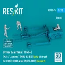 ResKit Models Driver & airmen (1960+) (3 pcs) (MJ-4 Jammer (MHU-83 B/E) Early lift truck for RSK72-0006 & for RSK72-0007) (scene 2) (3D Printed) 1:72 (RSF72-0075)