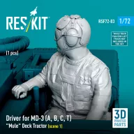   ResKit Models Driver for MD-3 (A, B, C, T) Mule Deck Tractor (scene 1) (1 pcs) (3D Printed) 1:72 (RSF72-0083)