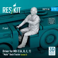   ResKit Models Driver for MD-3 (A, B, C, T) Mule Deck Tractor (scene 2) (1 pcs) (3D Printed) 1:72 (RSF72-0084)