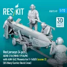 ResKit Models Red jerseys (4 pcs), AERO 21A (MHU-191A/M) with AIM-54C Phoenix for F-14B/D (scene 2) (US Navy Carrier Deck Crew) (3D Printed) 1:72 (RSF72-0097)