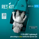 ResKit Models F-35A/B/C Lightning II pilot sitting in a late modification ejection seat (3D Printed) 1:72 (RSF72-0112)