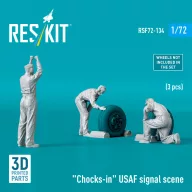   ResKit Models Chocks-in USAF signal scene (3 pcs) (3D Printed) 1:72 (RSF72-0134)