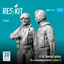 ResKit Models F-14 Tomcat pilots (in a standing position - scene 1) (2 pcs) (3D Printed) 1:72 (RSF72-0141)