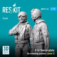   ResKit Models F-14 Tomcat pilots (in a standing position - scene 1) (2 pcs) (3D Printed) 1:72 (RSF72-0141)