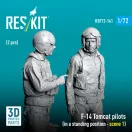 ResKit Models F-14 Tomcat pilots (in a standing position - scene 1) (2 pcs) (3D Printed) 1:72 (RSF72-0141)
