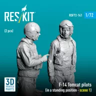   ResKit Models F-14 Tomcat pilots (in a standing position - scene 1) (2 pcs) (3D Printed) 1:72 (RSF72-0141)