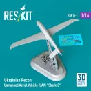 ResKit Models Ukrainian Recon Unmanned Aerial Vehicle (UAV) Shark-D (3D Printed) (1/16) 1:16 (RSK16-0001)