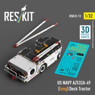   ResKit Models US NAVY A/S32A-49 (long) Deck Tractor (3D Printed model kit) 1:32 (RSK32-0013)