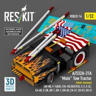   ResKit Models A/S32A-31A Mule Tow Tractor (short version) (AV-8B, F-14B/D, F/A-18C/D/E/F/G, C-2, E-2?, EA-6B, S-3B, AH-1, UH-1, UH-60, CH-47, CH-53, SH-3) (3D Printed model kit) 1:32 (RSK32-0014)