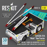   ResKit Models A/S32A-31A Mule Tow Tractor (short version) (AV-8B, F-14B/D, F/A-18C/D/E/F/G, C-2, E-2?, EA-6B, S-3B, AH-1, UH-1, UH-60, CH-47, CH-53, SH-3) (3D Printed model kit) 1:32 (RSK32-0014)