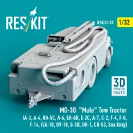   ResKit Models MD-3B Mule Tow Tractor (A-3, A-4, RA-5C, A-6, EA-6B, E-2C, A-7, C-2, F-4, F-8, F-14, F/A-18, OV-10, S-3B, UH-1, CH-53, Sea King) (3D Printed model kit) 1:32 (RSK32-0023)