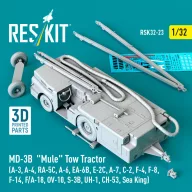   ResKit Models MD-3B Mule Tow Tractor (A-3, A-4, RA-5C, A-6, EA-6B, E-2C, A-7, C-2, F-4, F-8, F-14, F/A-18, OV-10, S-3B, UH-1, CH-53, Sea King) (3D Printed model kit) 1:32 (RSK32-0023)