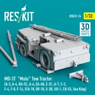   ResKit Models MD-3T Mule Tow Tractor (A-3, A-4, RA-5C, A-6, EA-6B, E-2C, A-7, C-2, F-4, F-8, F-14, F/A-18, OV-10, S-3B, UH-1, CH-53, Sea King) (3D Printed model kit) 1:32 (RSK32-0024)