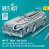   ResKit Models MD-3? Mule Tow Tractor (A-3, A-4, RA-5C, A-6, EA-6B, E-2C, A-7, C-2, F-4, F-8, F-14, F/A-18, OV-10, S-3B, UH-1, CH-53, Sea King) (3D Printed model kit) 1:32 (RSK32-0025)