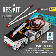   ResKit Models A/S32A-31A Mule Tow Tractor AS47A-1 GTE (GTCP-100) (long version) (AV-8B, F-14B/D, F/A-18C/D/E/F/G, C-2, E-2?, EA-6B, S-3B, AH-1, UH-1, UH-60, CH-47, CH-53, SH-3) (3D Printed model kit) 1:32 (RSK32-0030)