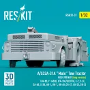 ResKit Models A/S32A-31A Mule Tow Tractor MSU-200 NAV (long version) (AV-8B, F-14B/D, F/A-18C/D/E/F/G, C-2, E-2?, EA-6B, S-3B, AH-1, UH-1, UH-60, CH-47, CH-53, SH-3) (3D Printed model kit) 1:32 (RSK32-0031)