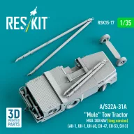   ResKit Models A/S32A-31A Mule Tow Tractor MSU-200 NAV (long version) (AH-1, UH-1, UH-60, CH-47, CH-53, SH-3) (3D Printed model kit) 1:35 (RSK35-0017)