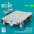 ResKit Models MHU-141M munitions trailer with flat bed/cargo platform (type 2) (3D Printed model kit) 1:35 (RSK35-0018)