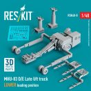 ResKit Models MHU-83 D/E Late lift truck LOWER loading position (3D Printed model kit) 1:48 (RSK48-0008)