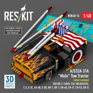   ResKit Models A/S32A-31A Mule Tow Tractor (short version) (AV-8B, F-14B/D, F/A-18C/D/E/F/G, C-2, E-2?, EA-6B, S-3B, AH-1, UH-1, UH-60, CH-47, CH-53, SH-3) (3D Printed model kit) 1:48 (RSK48-0016)