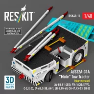   ResKit Models A/S32A-31A Mule Tow Tractor (short version) (AV-8B, F-14B/D, F/A-18C/D/E/F/G, C-2, E-2?, EA-6B, S-3B, AH-1, UH-1, UH-60, CH-47, CH-53, SH-3) (3D Printed model kit) 1:48 (RSK48-0016)