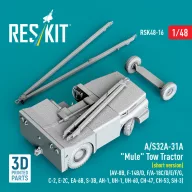   ResKit Models A/S32A-31A Mule Tow Tractor (short version) (AV-8B, F-14B/D, F/A-18C/D/E/F/G, C-2, E-2?, EA-6B, S-3B, AH-1, UH-1, UH-60, CH-47, CH-53, SH-3) (3D Printed model kit) 1:48 (RSK48-0016)