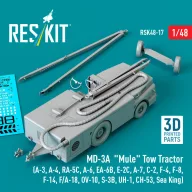   ResKit Models MD-3A Mule Tow Tractor (A-3, A-4, RA-5C, A-6, EA-6B, E-2C, A-7, C-2, F-4, F-8, F-14, F/A-18, OV-10, S-3B, UH-1, CH-53, Sea King) (3D Printed model kit) 1:48 (RSK48-0017)