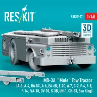   ResKit Models MD-3A Mule Tow Tractor (A-3, A-4, RA-5C, A-6, EA-6B, E-2C, A-7, C-2, F-4, F-8, F-14, F/A-18, OV-10, S-3B, UH-1, CH-53, Sea King) (3D Printed model kit) 1:48 (RSK48-0017)